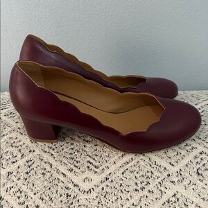 Sezane Low Palermo Baby Janes Bordeaux 38